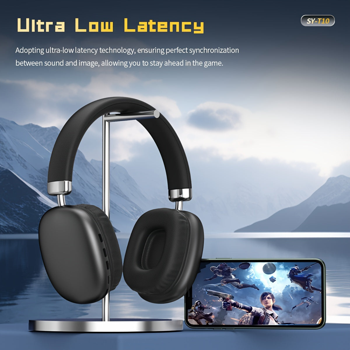 Ultra-Long Battery Life Over-Ear Headphones with Noise Isolation - Wireless, Retractable Design for Music & Workouts, Ideal Gift