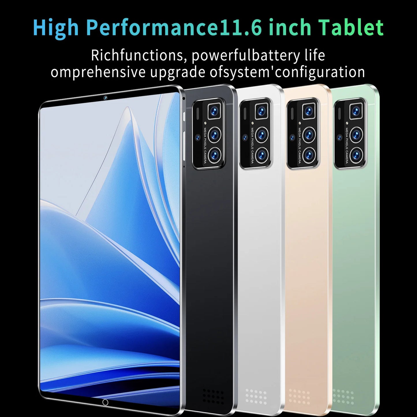 2024 Original Global Version Tablet 11.6 inch HD 4K Android 13 16GB+1T 12000mAh 5G Dual SIM Phone Call WiFi GPS Tablet