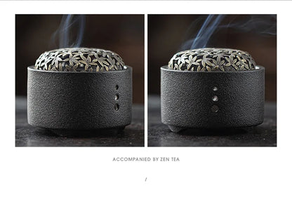 Creative Ceramic Plate Incense Burner Sandalwood Agarwood Bedroom Aromatherapy Ornaments Stick Coil Home Use Indoor Decoration