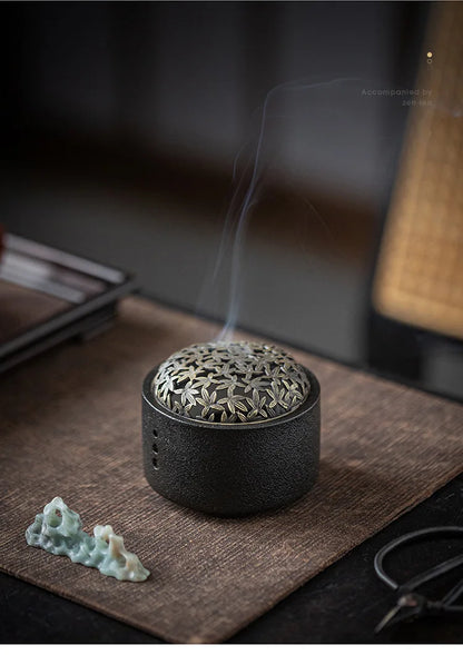 Creative Ceramic Plate Incense Burner Sandalwood Agarwood Bedroom Aromatherapy Ornaments Stick Coil Home Use Indoor Decoration