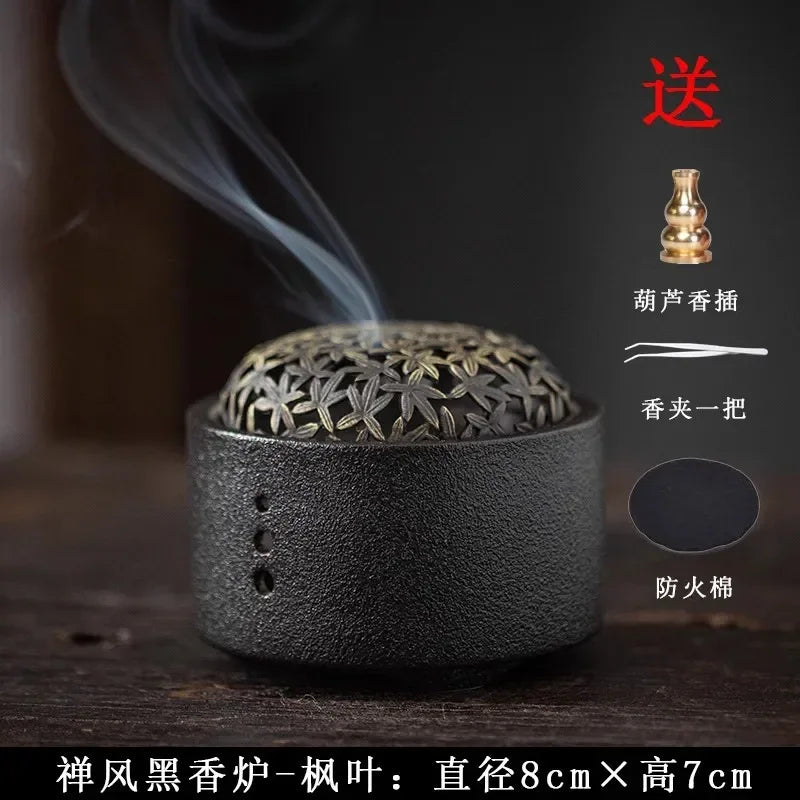 Creative Ceramic Plate Incense Burner Sandalwood Agarwood Bedroom Aromatherapy Ornaments Stick Coil Home Use Indoor Decoration