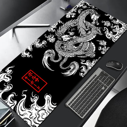 Japanese Dragon Large Gaming Mousepad XXL Keyboard Gamer Mouse Pad on The Table Speed Desk Mat Anime 900x400 700X300 Mouse Mats