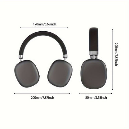 Ultra-Long Battery Life Over-Ear Headphones with Noise Isolation - Wireless, Retractable Design for Music & Workouts, Ideal Gift